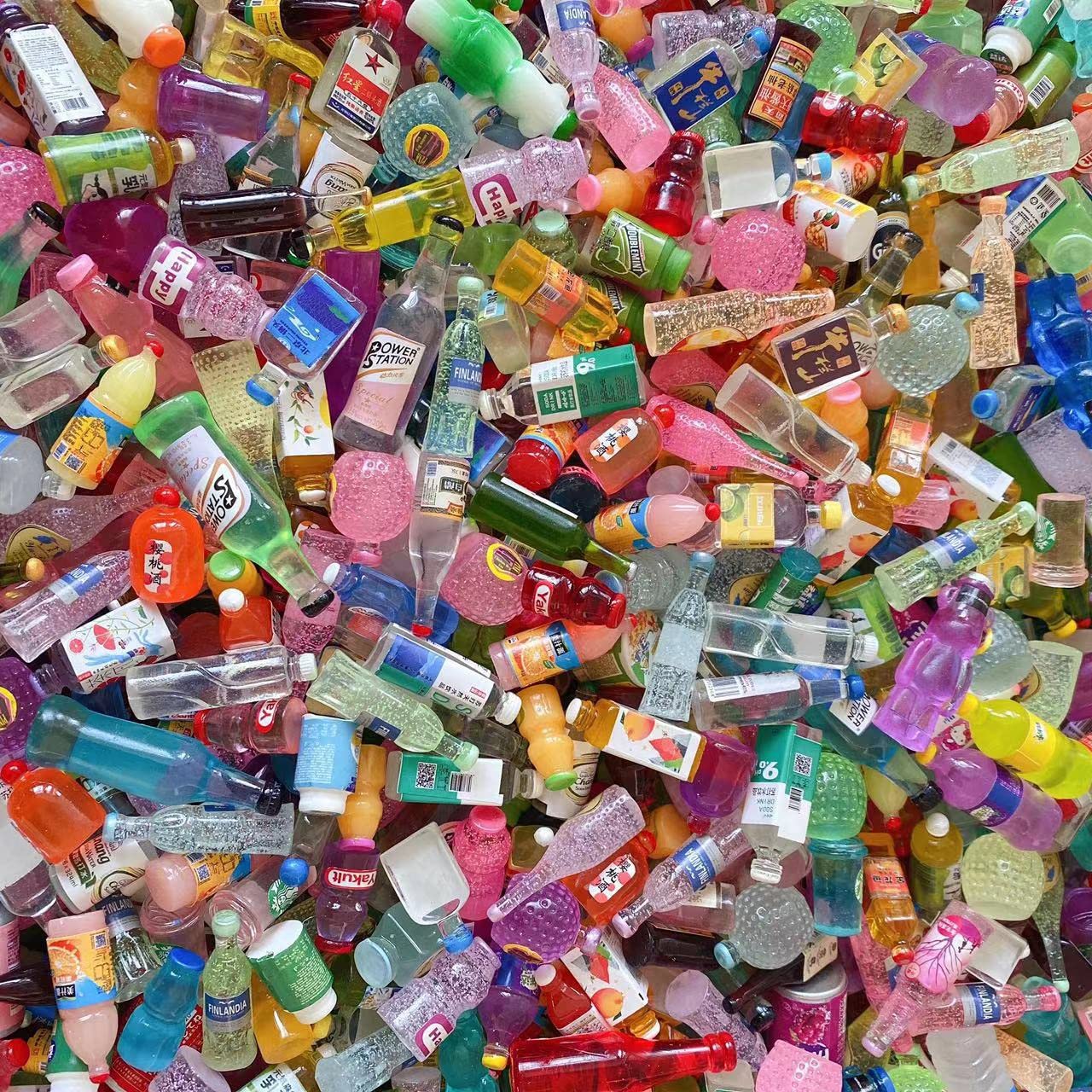 Photo 1 of Ulalaza 100pcs Cute Slime Charms Mixed Set Resin Flatback for DIY Craft Making Ornament Scrapbooking Beads Assorted Candy Fruit Cake Trellis