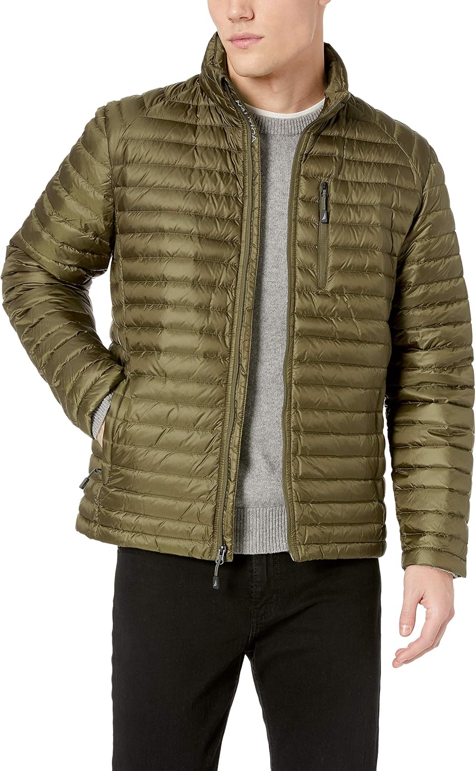 Nautica Men's Down Packable Puffer Jacket, Olive, M Amazon.ca