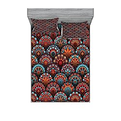 Ambesonne Mandala Fitted Sheet & Pillow Sham