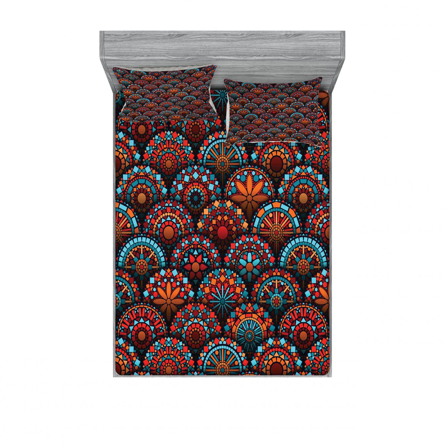 Ambesonne Mandala Fitted Sheet & Pillow Sham