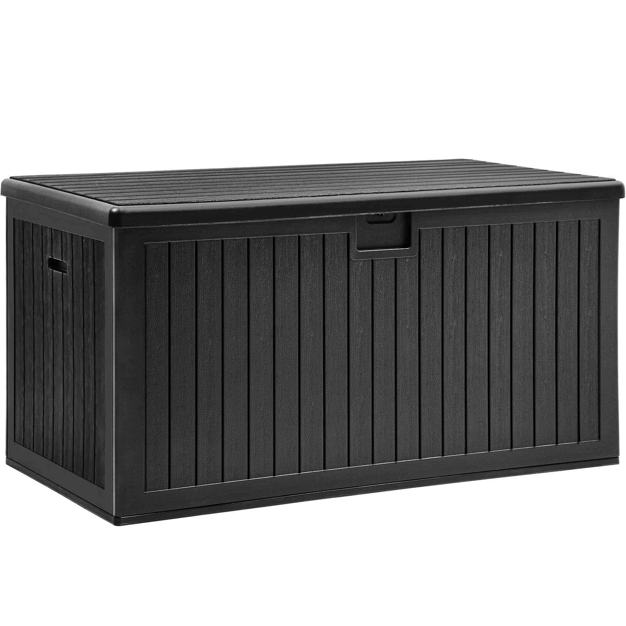 Photo 1 of ***BROKEN TOP*** YITAHOME XXL 230 Gallon Large Deck Box,Outdoor Storage for Patio Furniture Cushions,Garden Tools with Flexible Divider,Waterproof,Lockable (Black)