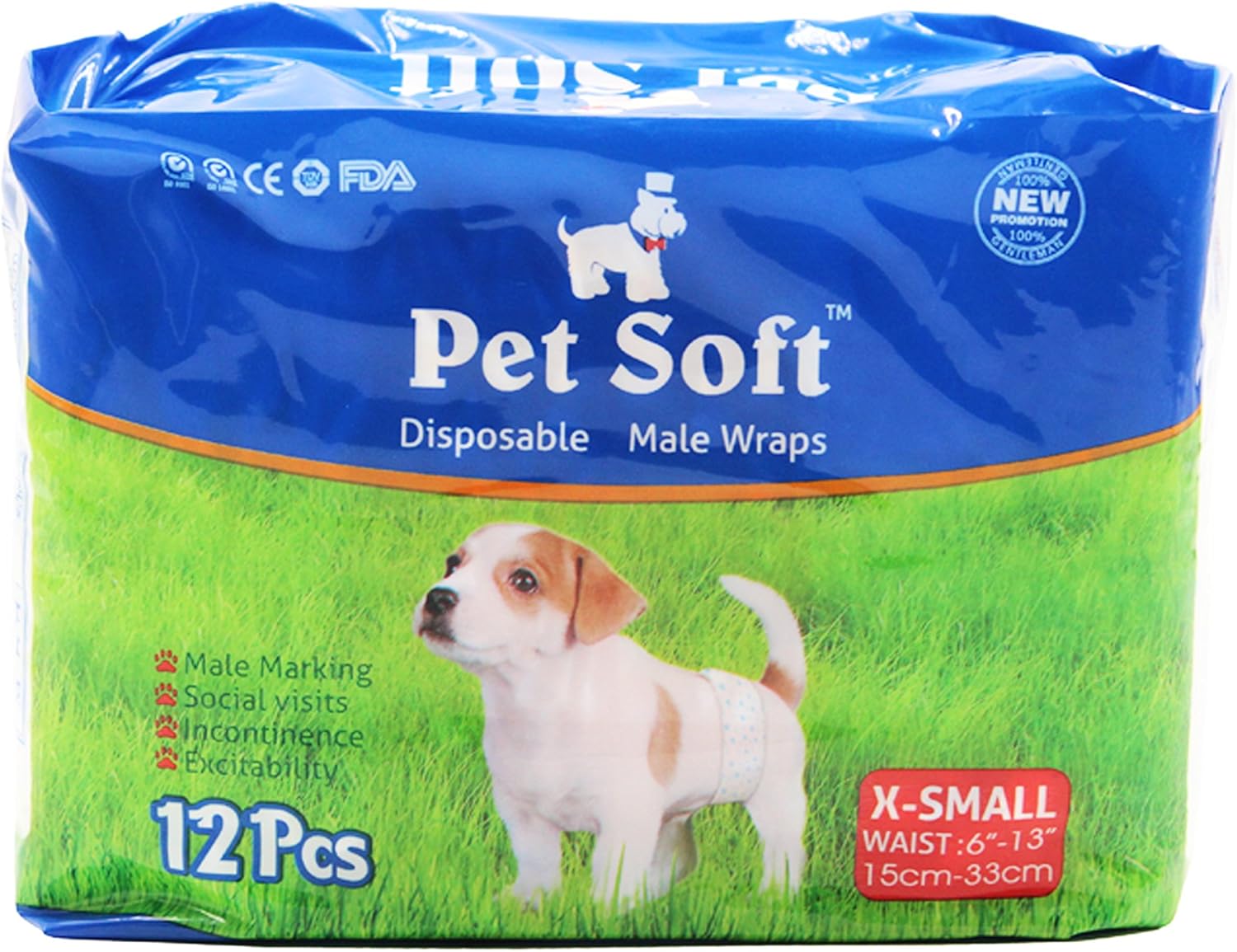 Pet Soft Male Pet Simple & Convenient Disposable Wrap Dog Diapers