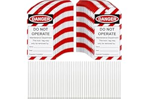 HiLKCO 50PCS Lockout Tagout Tags with 50 Zip Ties,Loto Danger Do Not Operate Lables OSHA Compliant Lock Out Tags for Out of Service Machine Maintenance Waterproof Resists Tears