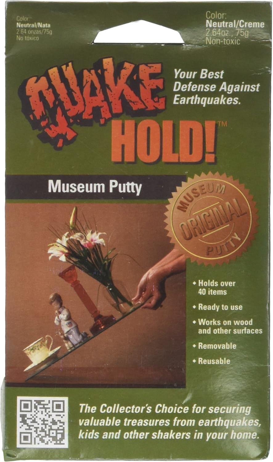 Quake Hold 88111 2.64 Oz Quake Hold Museum Putty Home