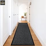 Homatz Hallway Runner Rug 60x120cm Non-Slip Grey Dirt Trapper Washable view 6