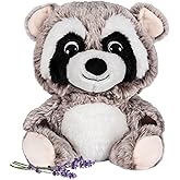 Remy Raccoon - Microwavable & Weighted Plush Stuffed Animal - Heated Plushie for Warmth - Cute, Soft, Cozy Toy for Adults & Children (Boys, Girls, & Toddlers) by Warm Pals