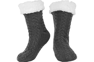 BenSorts Slipper Socks with Grippers for Women Non Slip Winter Thick Warm Socks Christmas Gifts