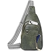 GAEKEAO Sling Bag for Women Crossbody Bags Fanny Pack Vegan Leather Chest Bag Travel Shoulder Belt Purse Backpack Gifts