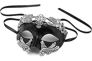 TRIFUNESS Masquerade Mask for Men - Venetian Roman Greek Mask for Mardi Gras Mascarade Ball Halloween Prom Party