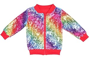 Cilucu Kids Jackets Girls Boys Sequin Zipper Coat Jacket for Toddler Birthday Christmas Clothes