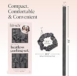 Kitsch Heatless Curling Set Satin Overnight Curlers 34" Blowout Rod Charcoal view 5