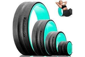 GYMCOPE Back Roller Wheel for Back Pain – 4-Pack Yoga Wheel Set for Deep Tissue Massage, Stretching & Posture Support – EVA Foam Back Stretcher – Supports Up to 500lbs