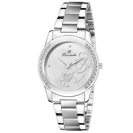 Analogue White Round Dial Watch for Women's (B-L1032-WT-CH)