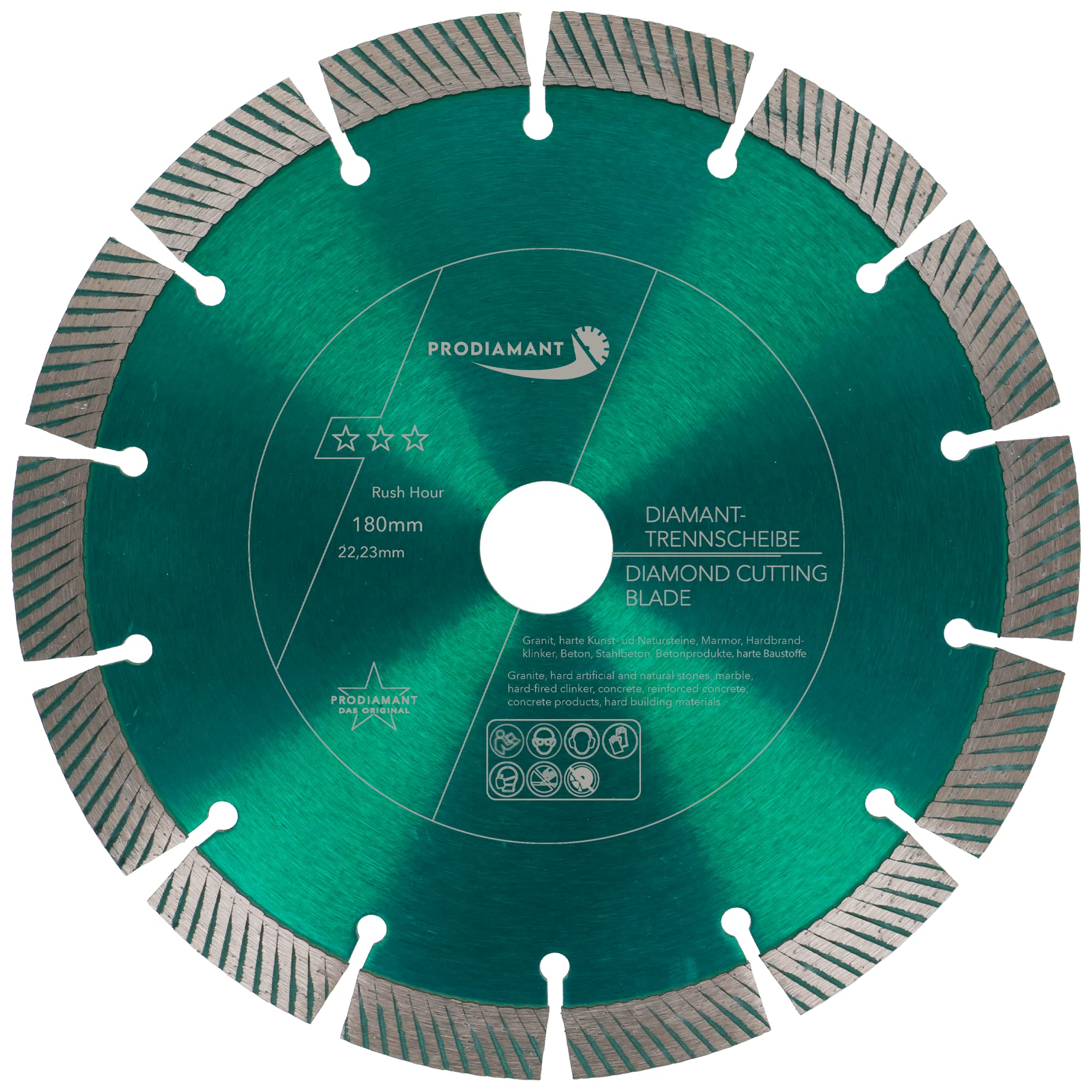 PRODIAMANT RushHour diamond cutting disc 180 mm for concrete and hard materials