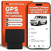 GPS Tracker for Vehicles, No Subscription with Real-Time Location, Mileage Tracking, Speeding Monitoring, Route History, Geof