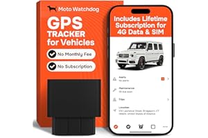 GPS Tracker for Vehicles, No Subscription with Real-Time Location, Mileage Tracking, Speeding Monitoring, Route History, Geof