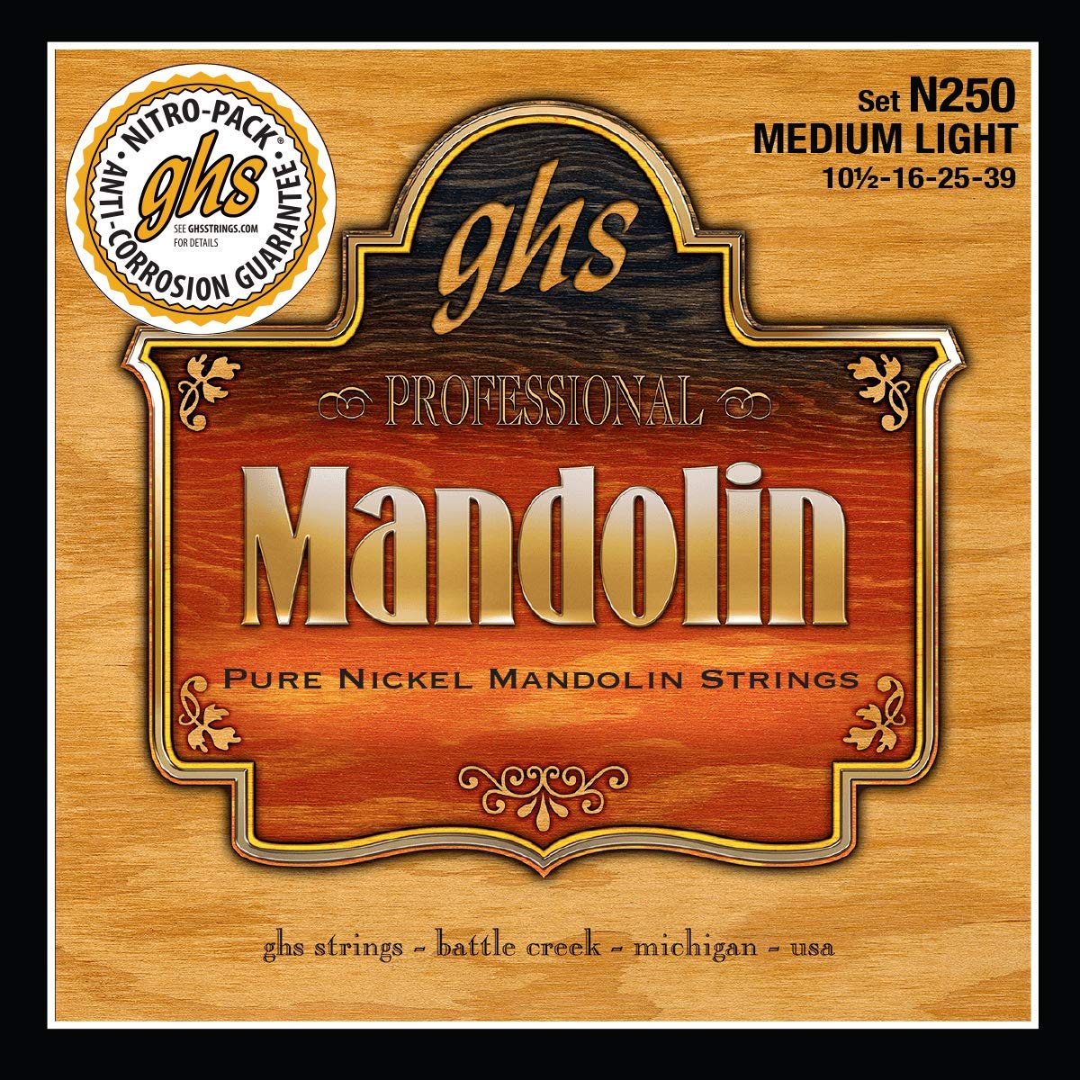 GHS MANDOLIN - Pure Nickel String Set - N250 - Medium Light