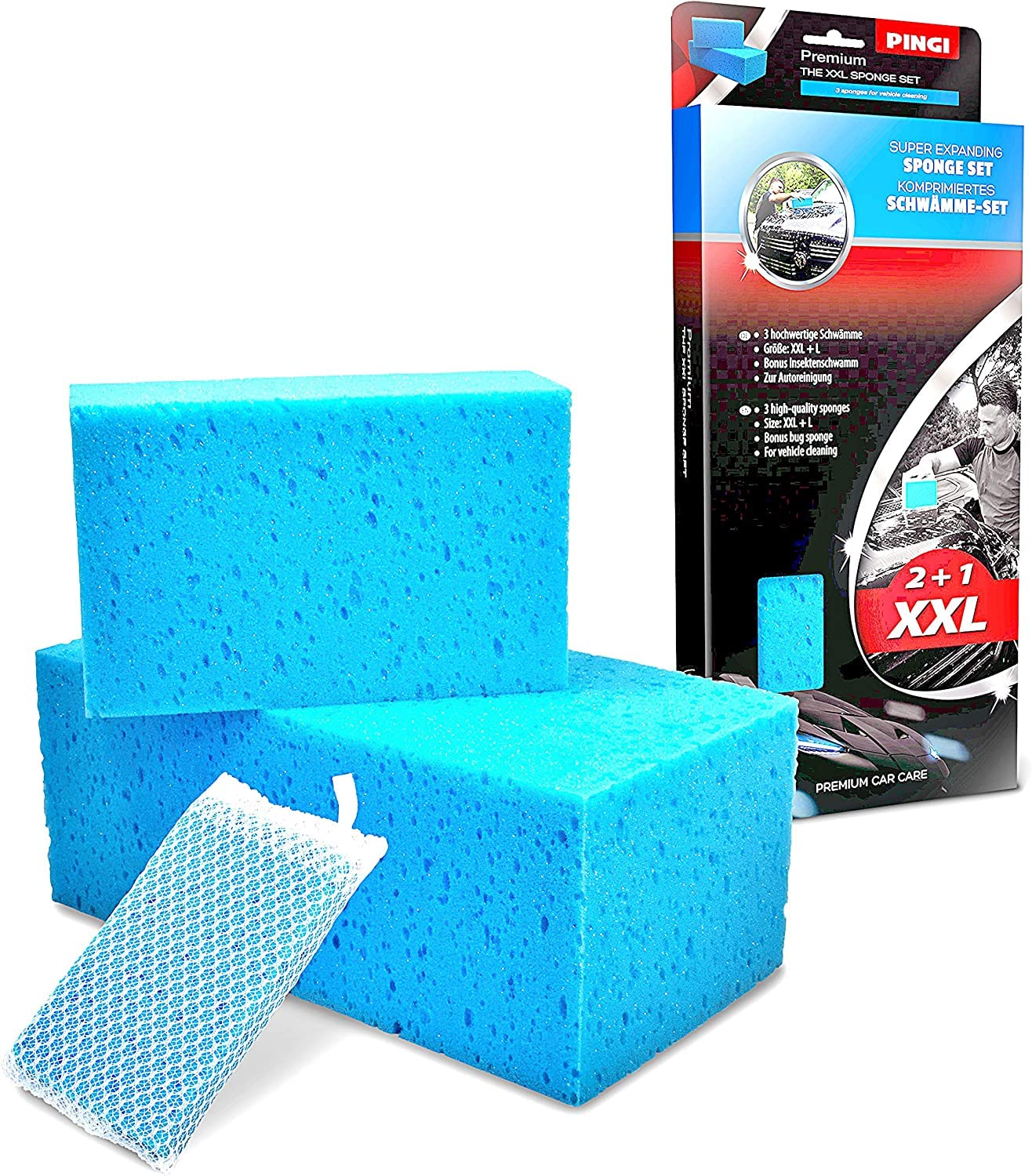 PINGI CSS-325X Car Cleaning Sponge Set, Set of 3