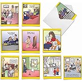 The Best Card Company - 10 Funny Thank You Cards with Envelopes (4 x 5.12 Inch) Humorous Gratitude Boxed Note Set - Wild For Whyatt M6463TYG