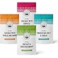 AVA JANE'S KITCHEN Colima Sea Salt New Flavors - 100% Natural Flaky Sea Salt With Four Different Flavors - Hand Harvested & Unrefined Sea Salt For Meats, Vegetables, Grains, & Other Food - Organic Flaky Salt
