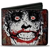 Buckle-Down PU Bifold Wallet - Detective Comics #880 Joker Bat Face Cover/Splatter Multi Color/White/Black/Red