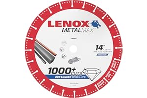 LENOX Tools METALMAX Cut Off Wheel, Diamond Edge, 14-Inch x 1-Inch (1972932)