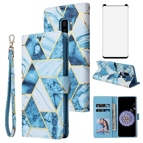 Asuwish Compatible with Samsung Galaxy S9 Plus Wallet Case
