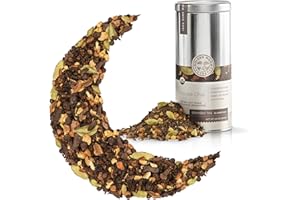 Golden Moon Tea Organic Masala Chai Black Tea - Pure & Authentic Blend - Loose Leaf, Non-GMO - Travel Tin (9 Servings)
