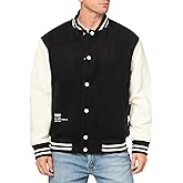 DKNY Mens Wool Blend Varsity Bomber