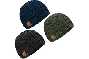 KEABABIES 3-Pack Baby Beanies for Boys, Girls - Stretchy Knit Baby Hats, Cute Newborn & Toddler Winter Hat, Soft & Warm Infant Beanie 6-36 Months (Urban, M)