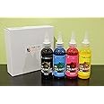 INKXPRO 4 X 100ml Professional True Color Sublimation Ink Refills for EcoTank printer, C88+ Workforce 3640 7520 7610 7620 7710 7720 7210 7310 7840 7820(for Sublimation Printing, ICC Profile Available)