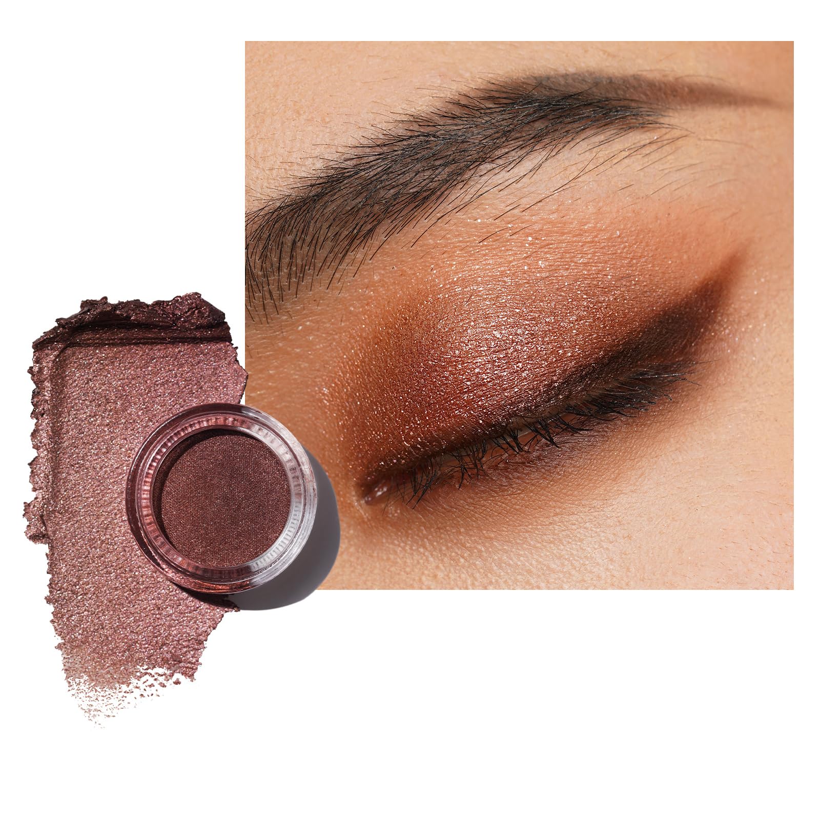 OULAC Cream Eyeshadow, Glitter Brown Eyeshadow, Holds Makeup For 12 Hours +, Waterproof and Sweatproof, Crease Resistant, Vegan | 06g (05) Honey Bunny — image 1