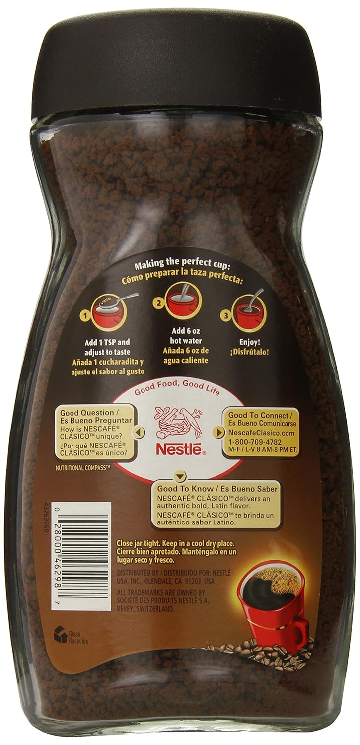 Nescafe Classic Instant Coffee Nutrition Facts Blog Dandk