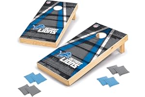 NFL Pro Football 2' x 4' Wood Direct Print Tournament Cornhole Set by Wild Sports, Comes with 8 Bean Bags - Perfect for Tailgate, Outdoor, Backyard