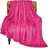 BEDELITE Fleece Blanket Hot Pink Valentines Throw Blanket for Couch & Bed, Luxury Plush Cozy Fuzzy Blanket 50" x 60", Super Soft Warm Lightweight Throw Blanket for Travel Camping