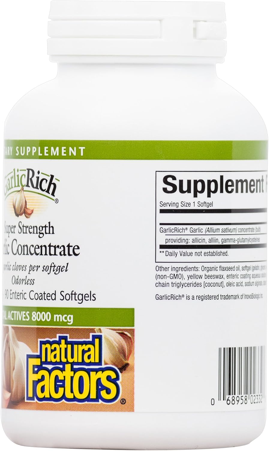 Natural Factors GarlicRich Super Strength Garlic Concentrate, Immune System Support, 90