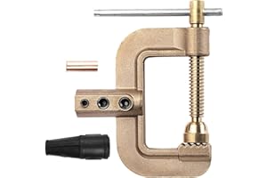 H HZXVOGEN Welding Ground Clamp, 400Amp Heavy Duty Earth Clamp for TIG MIG Stick Welder Machine, G Styles Solid Brass 1.65lbs