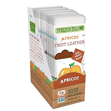 Stretch Island Apricot Original Fruit Leather Snacks, Vegan | Gluten Free | Non-GMO | No Sugar Added