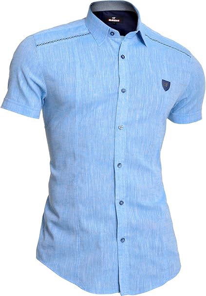 sky blue slim fit shirt