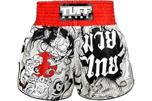 TUFFPAYAK Muay Thai Boxing Shorts, MMA Training Kickboxing Trunks Retro Shorts
