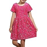 Onedema Girls Sequin Dress Short Sleeve Prom Party Formal School Graduations Fancy Dresses Size 4-12