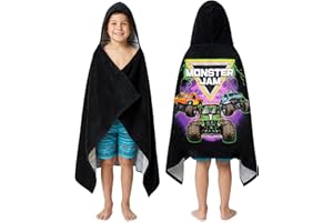 Get Trend Monster Jam Boys Hooded Towel (Black Monster Jam, 4-12 Years)