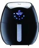 Rosewill RHAF-15003 3.3QT Black 1400W Multifunction Electric Air Fryer with Digital LED Touch Display, 7 Cooking Presets, Programmable, Timer and Temperature Control Frying w/ Little to No Oil