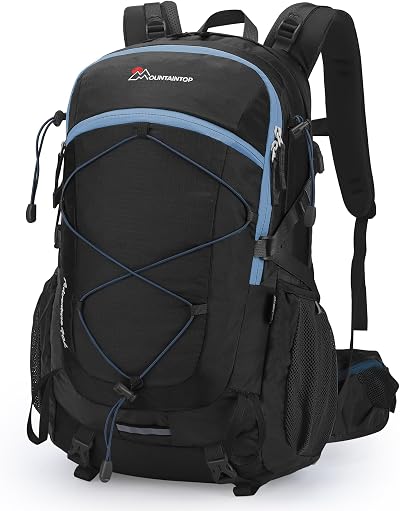 MOUNTAINTOP 40L Hiking Backpack Water Resistant Trekking Rucksack 55x33x20cm