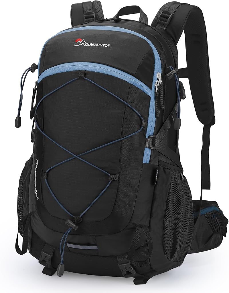 MOUNTAINTOP 40L Hiking Backpack Water Resistant Trekking Rucksack 55x33x20cm
