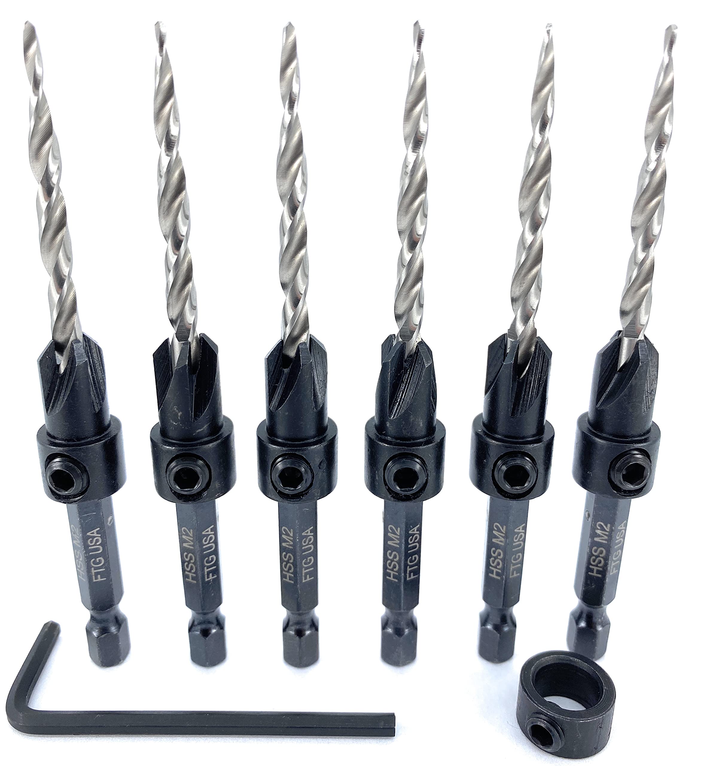 FTG USA Countersink Drill Bit Set 6 Pc #8