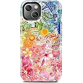 TAMUEL for iPhone 14 Case, Cute Pink Floral Ocean Aesthetic Collage Phone Case, Compatible with Magsafe, Fruit Summer Preppy Groovy Magnetic Slim Shockproof Protective Women Girl Cover