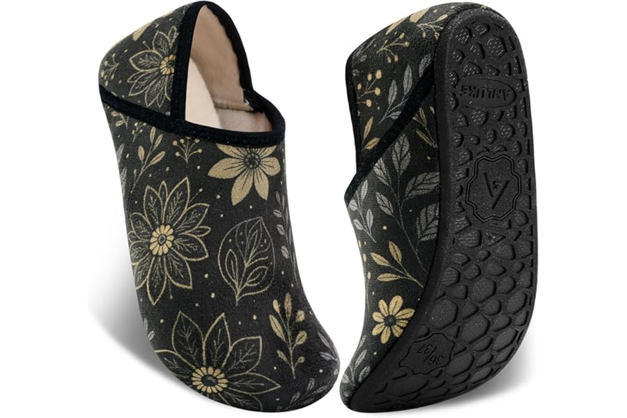 ANLUKE House Slippers for Women & Men — Soft, Lightweight Indoor/Outdoor Slippers with Rubber Sole