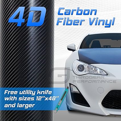 Buy Optix 48x72 In 4d Black Carbon Fiber Twill Vinyl Wrap Roll Bubble Free Air Release 48x72 Inches Online At Low Prices In India Amazon In
