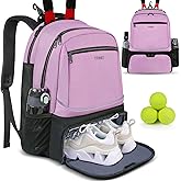 Ytonet Tennis Bag Tennis Backpack for Women Men 2 Rackets with Insulated Pocket Ventilated Shoe Compartment